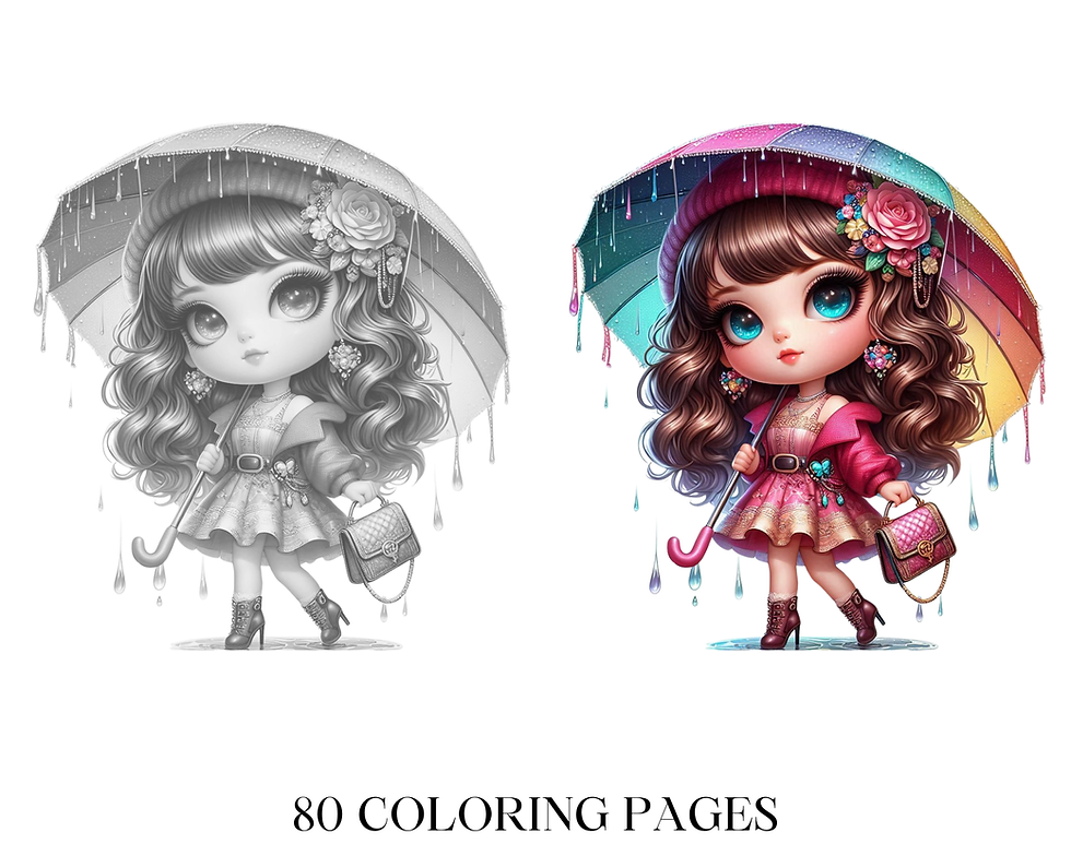 Küçük resim: Chibi Little Girl Mixed 1 Coloring Pages