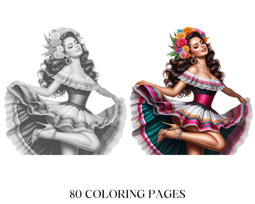 Thumbnail: Mexican Girls Coloring Pages