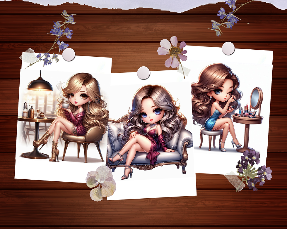 Thumbnail: Chibi Series Glamorous Coloring Pages