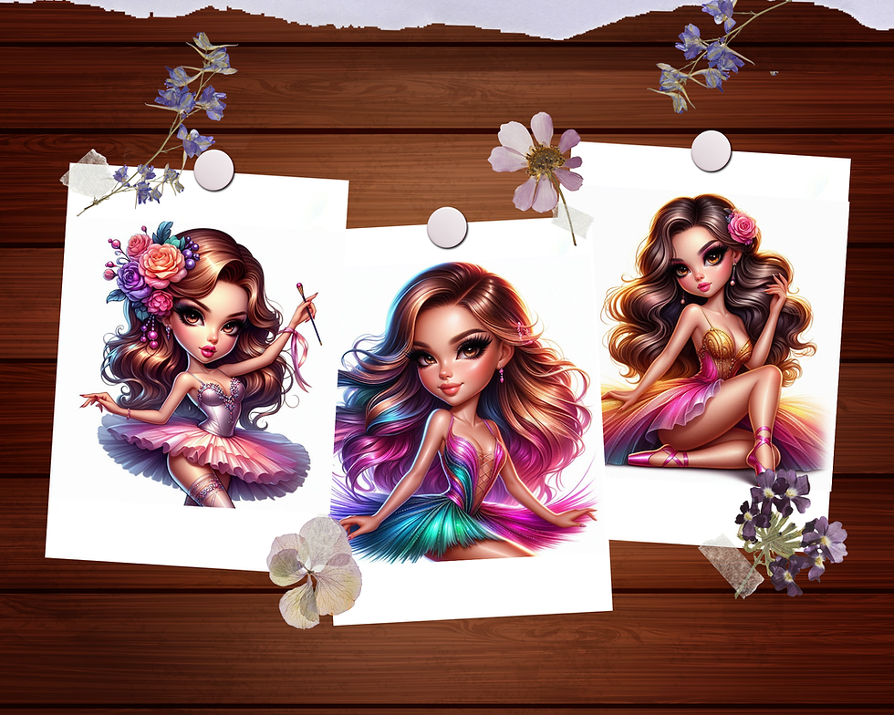 Miniaturbild: Chibi Ballet Dancer Coloring Pages