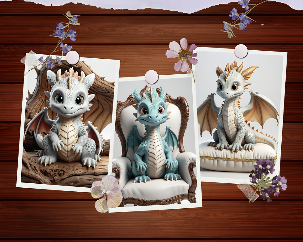 Miniature : Baby Dragon Fantasy Coloring Pages