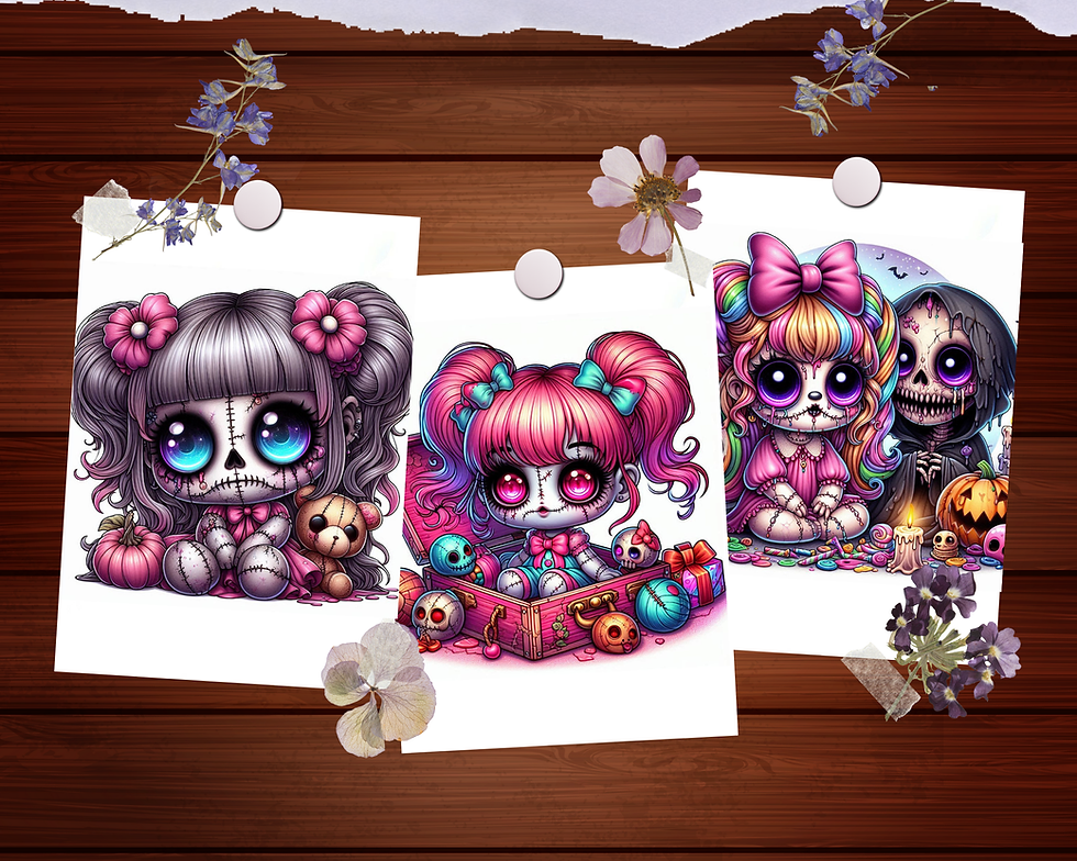 Thumbnail: Kawaii Creepy Doll Coloring Pages
