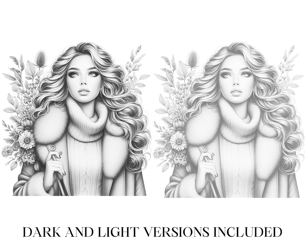 Thumbnail: Cute Autumn Fashion Girl Coloring Pages