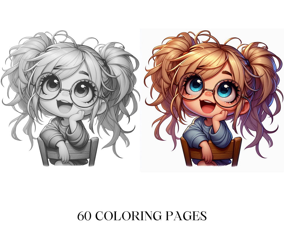 Küçük resim: Chibi Girl Emotions Coloring Pages