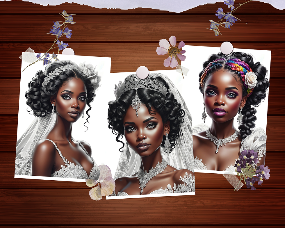 Thumbnail: Beautiful Black Wedding Brides Coloring Pages