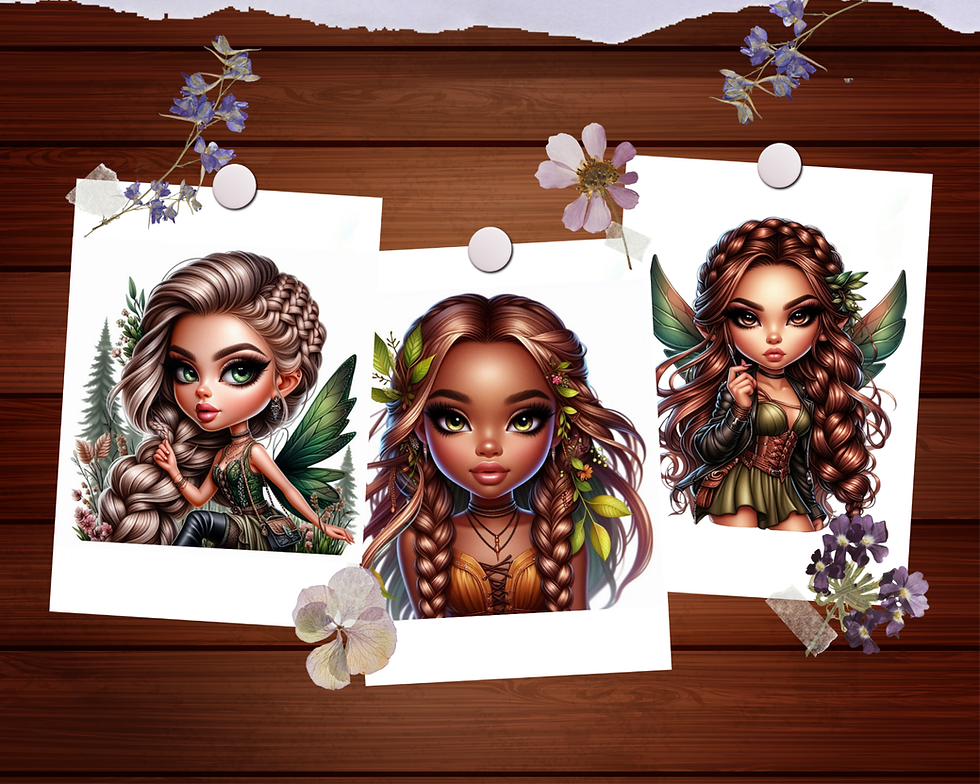 Küçük resim: Chibi Forest Fairy Coloring Book