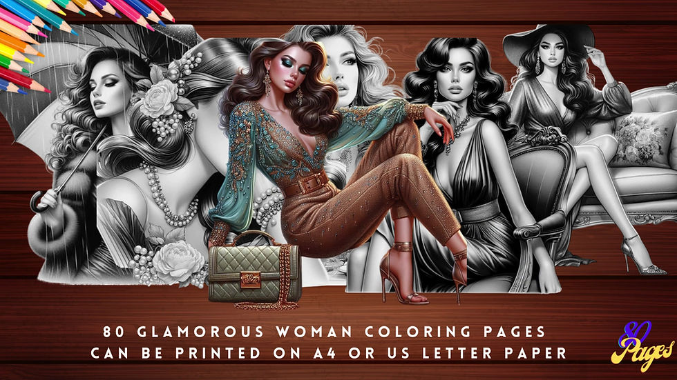 Thumbnail: Glamorous Woman Coloring Pages