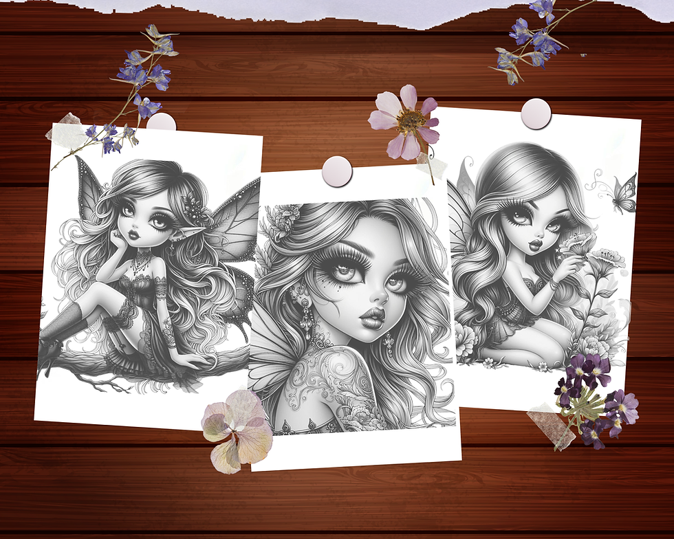 Thumbnail: Chibi Series Gothic Fairy Coloring Pages