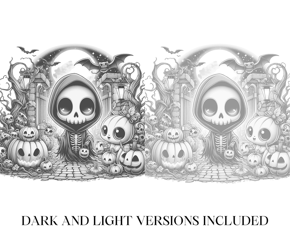 Miniaturbild: Kawaii Halloween Vol 1 Coloring Pages