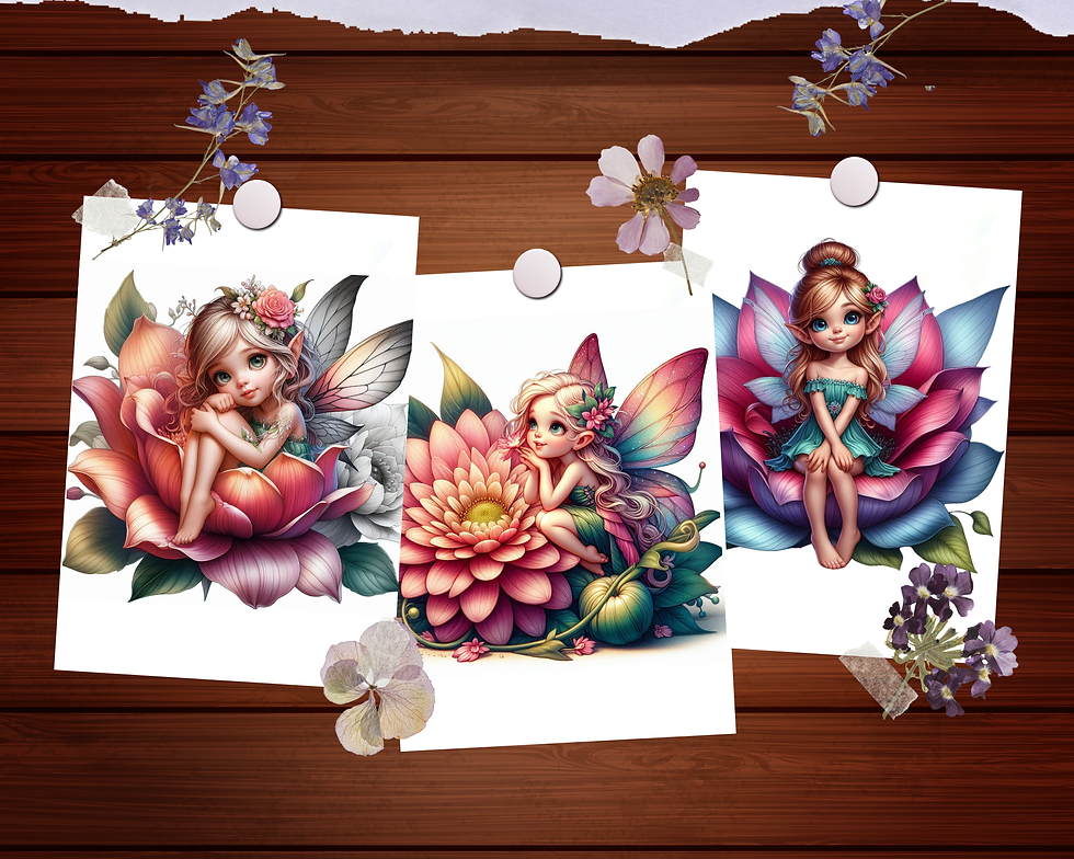 Thumbnail: Little Fairy in a Flower Coloring Pages