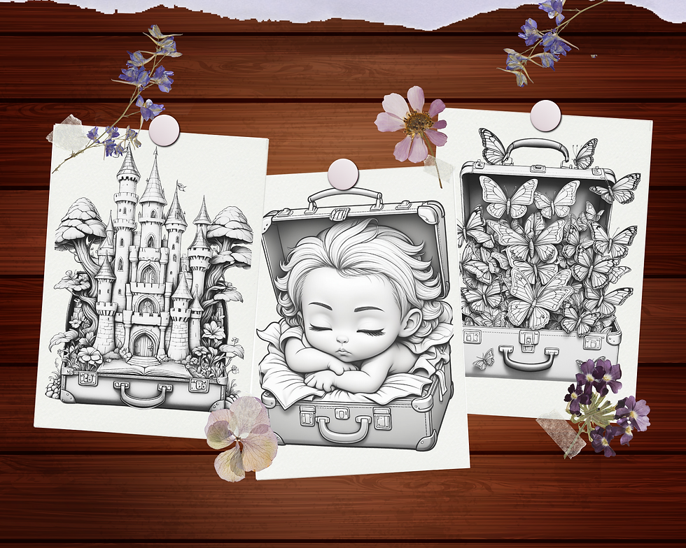 Miniaturbild: Art in Suitcase - Mix Coloring Pages