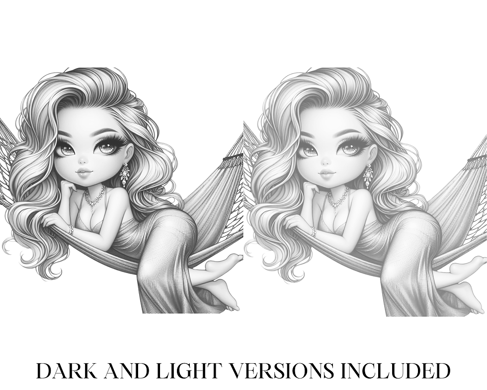 Thumbnail: Chibi Girl in Hammock Coloring Pages
