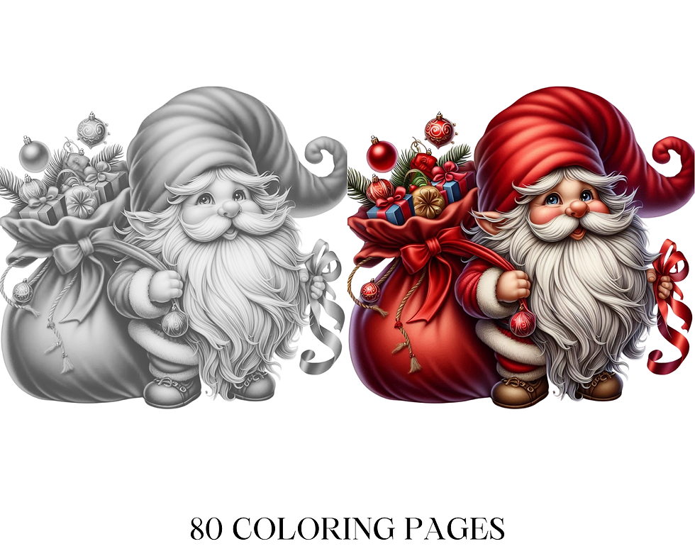 Miniaturbild: Gnomes Christmas Vol 1 Coloring Pages