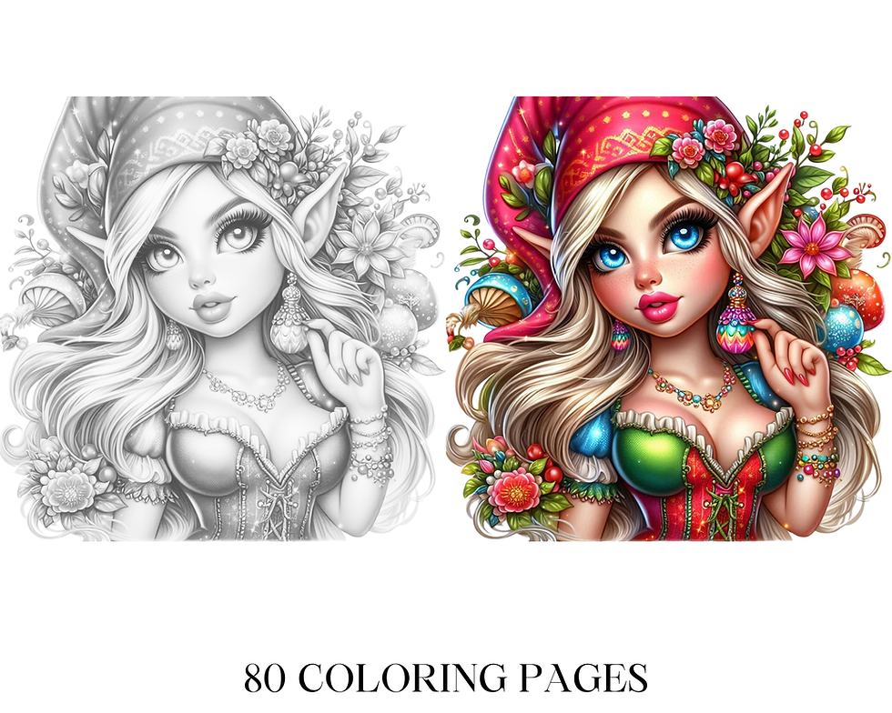 Thumbnail: Festival Gnome Girl Coloring Page