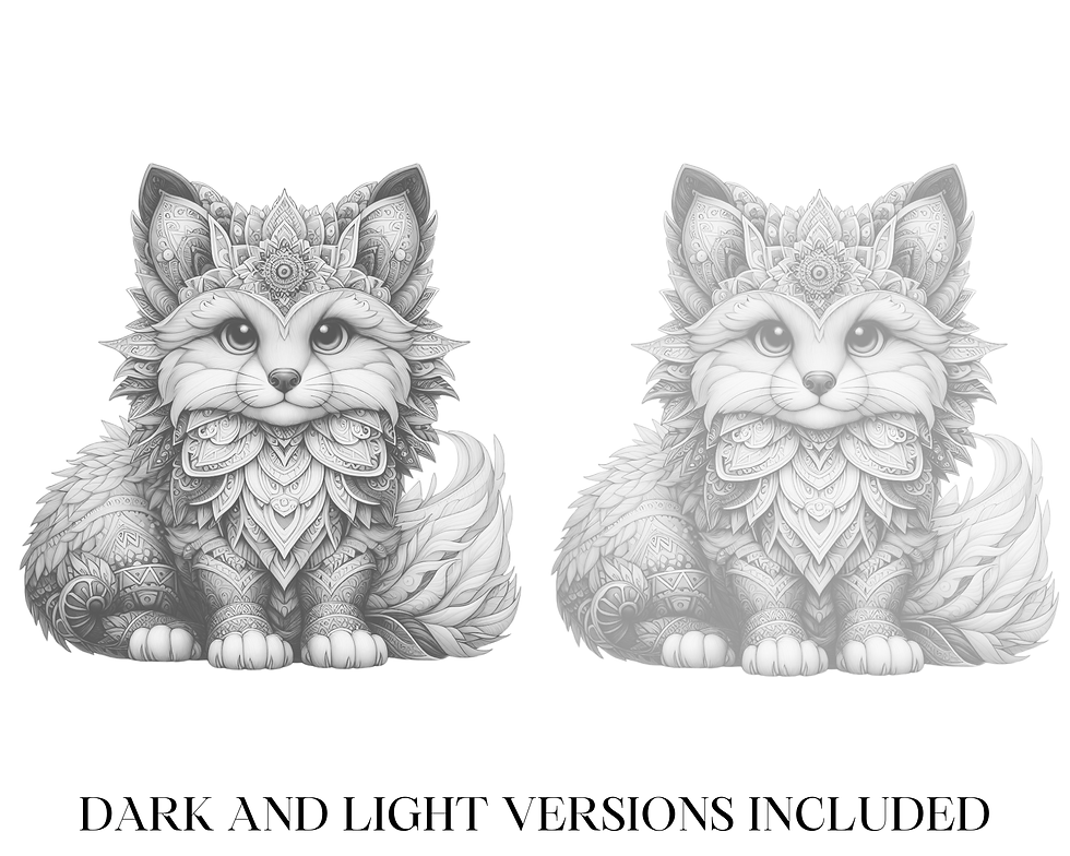 Miniatura: Animals Mandala Chibi Style Coloring Pages