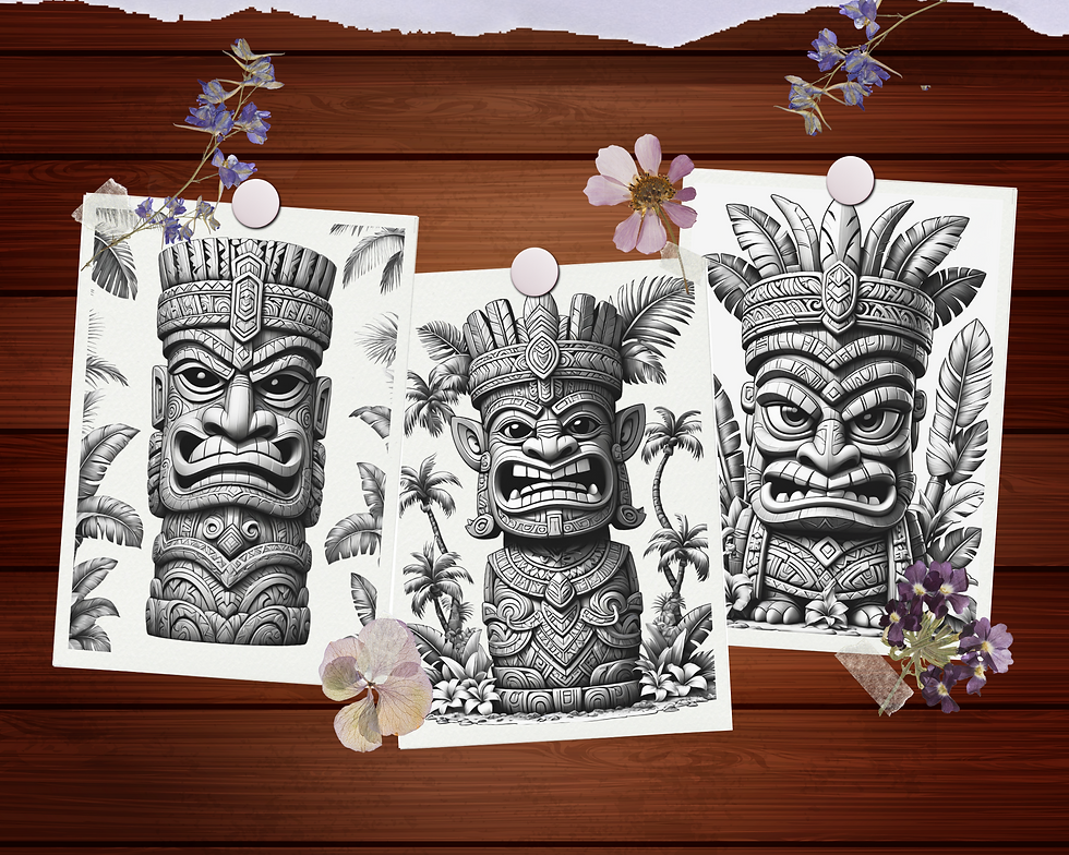 Miniature : Tiki Coloring Pages