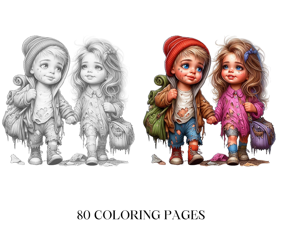 Miniatura: In Tattered Clothes Coloring Pages