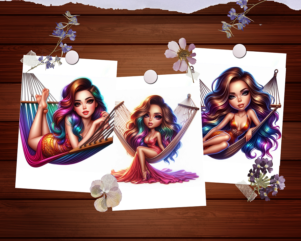 Thumbnail: Chibi Girl in Hammock Coloring Pages