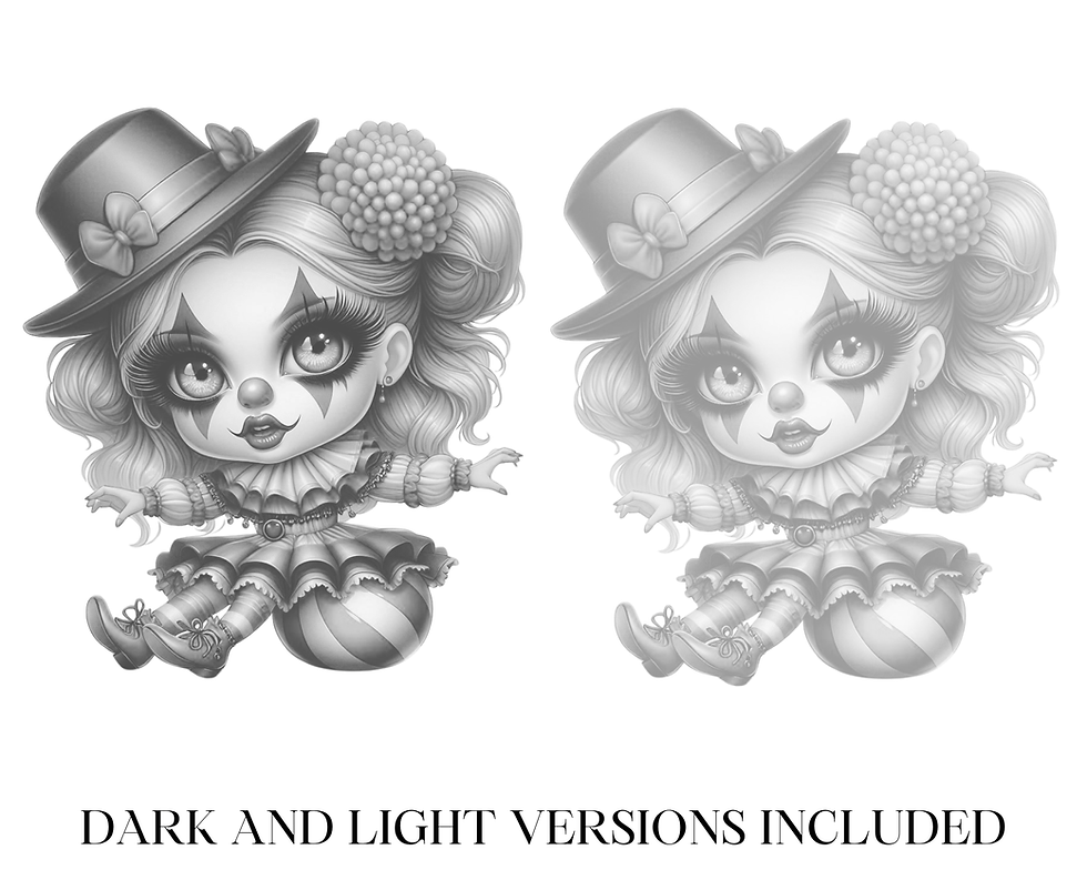 Thumbnail: Chibi Creepy Clown Coloring Pages