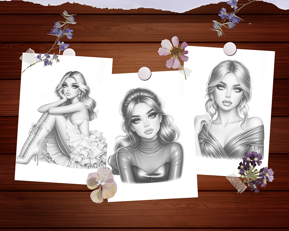 Thumbnail: Charming Girl Fashion Coloring Pages