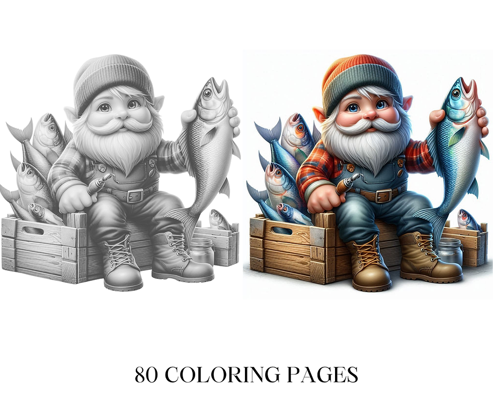 Miniature : Gnome At Work Coloring Pages