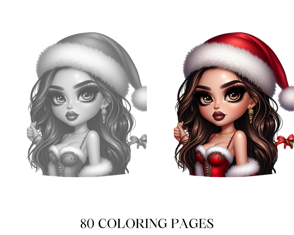 Thumbnail: Christmas Chibi Girl Coloring Pages
