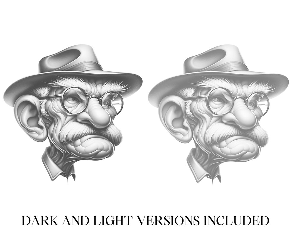 Miniatura: Exaggerated Caricature Coloring Page