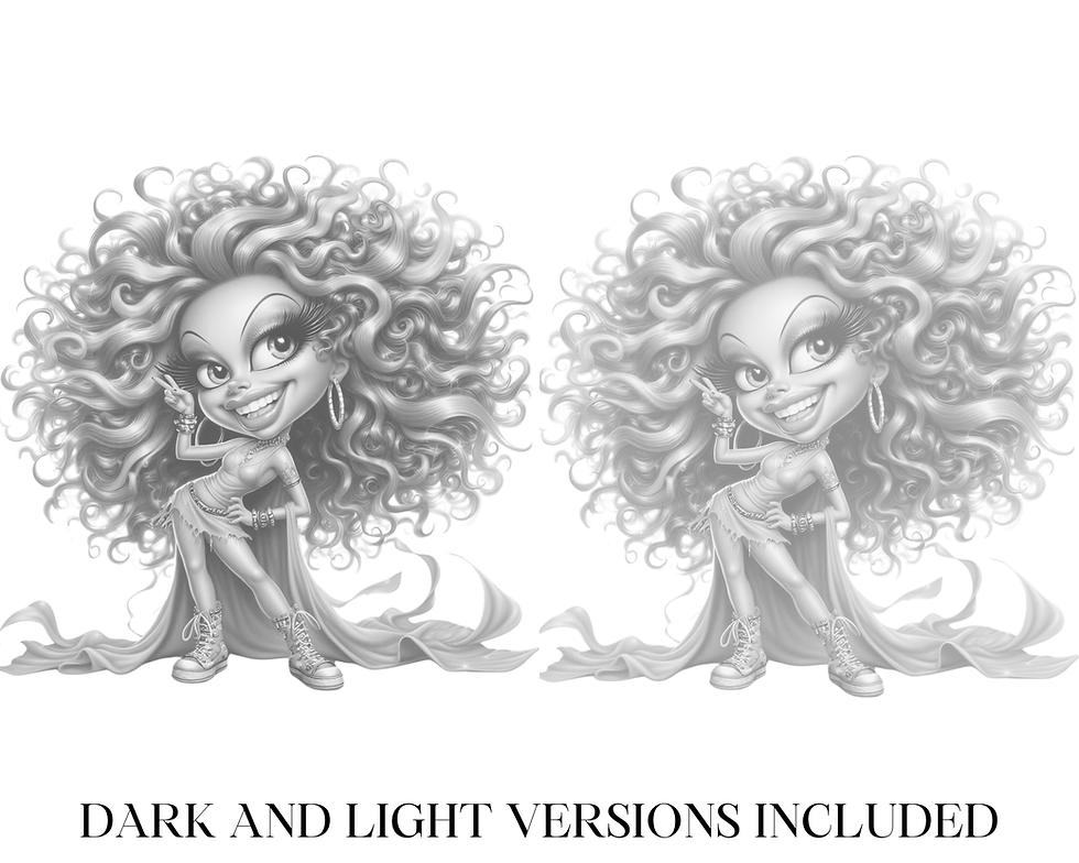 Küçük resim: Crazy Diva Cartoon Coloring Pages