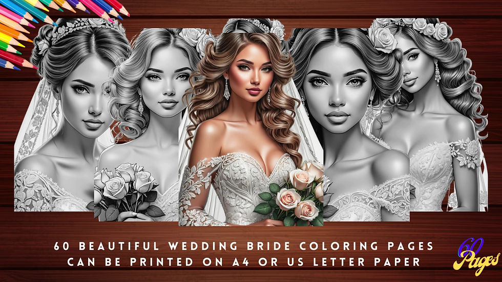 Thumbnail: Beautiful Wedding Bride Coloring Pages