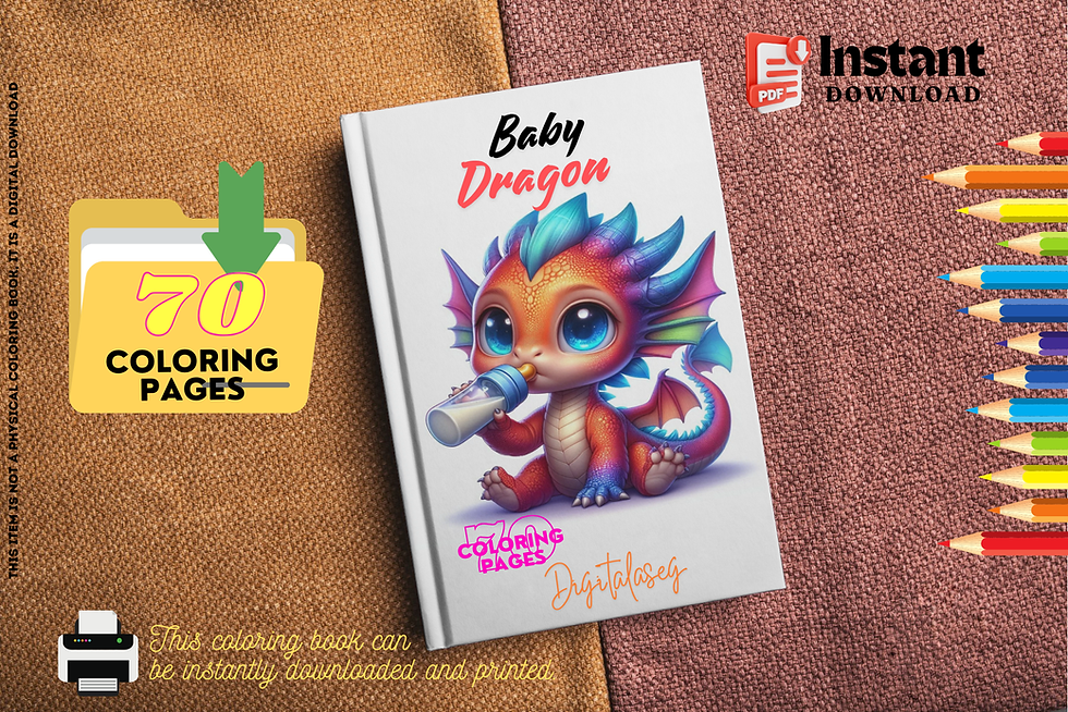 Miniature : Baby Dragon Coloring Pages