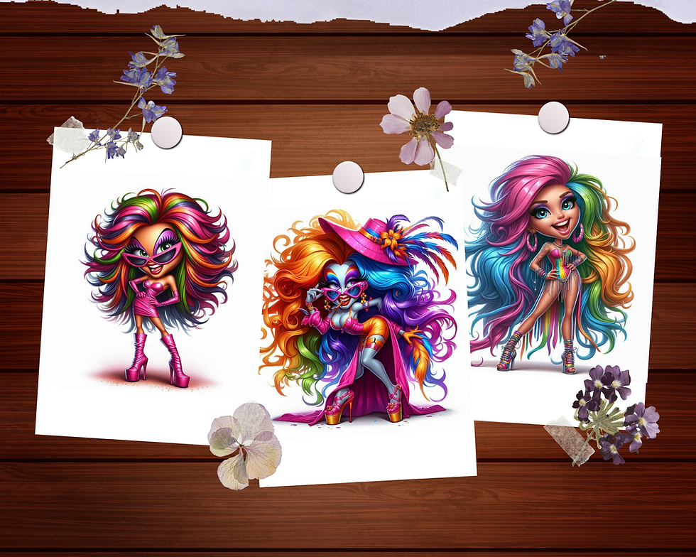 Miniature : Crazy Diva Cartoon Coloring Pages