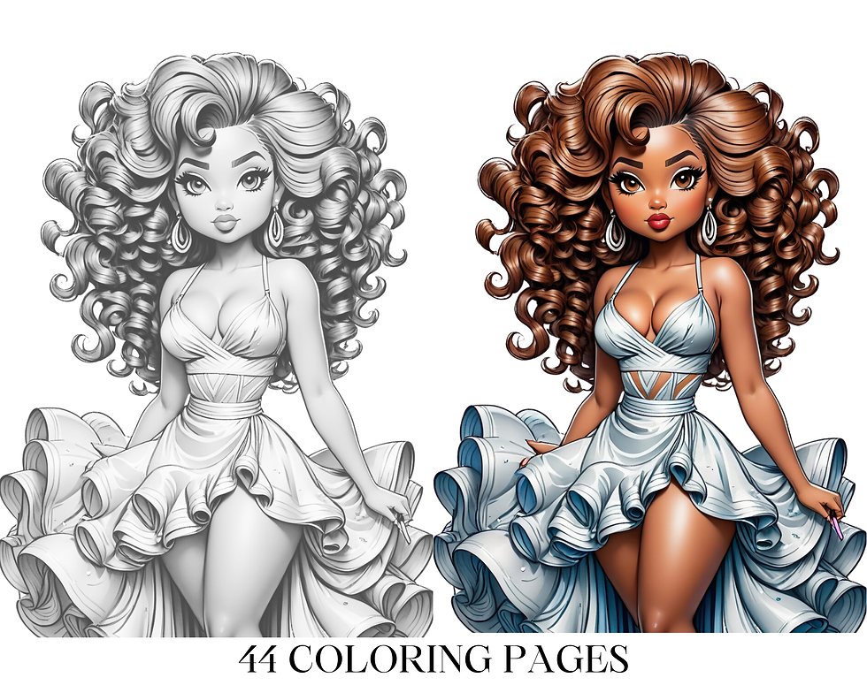 Thumbnail: Women in dress Coloring Pages