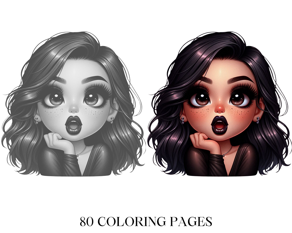Miniature : Chibi Amazement Coloring Pages