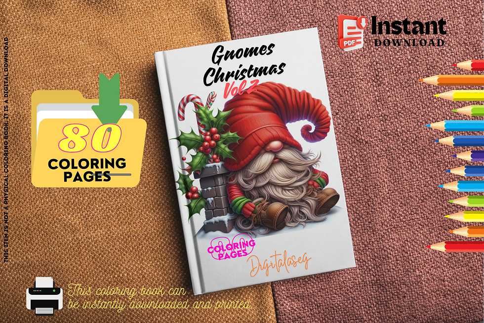 Miniature : Gnomes Christmas Vol 2 Coloring Pages