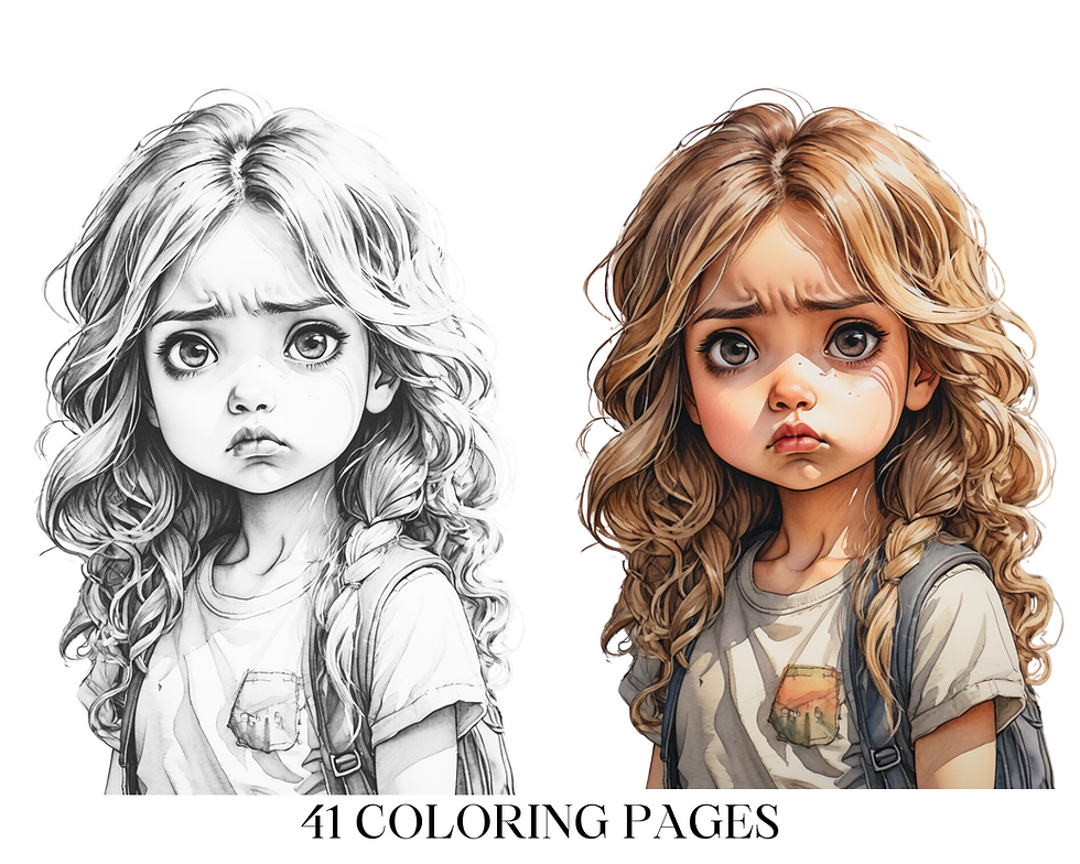 Thumbnail: Super Cute Girls Annoyed Coloring Pages
