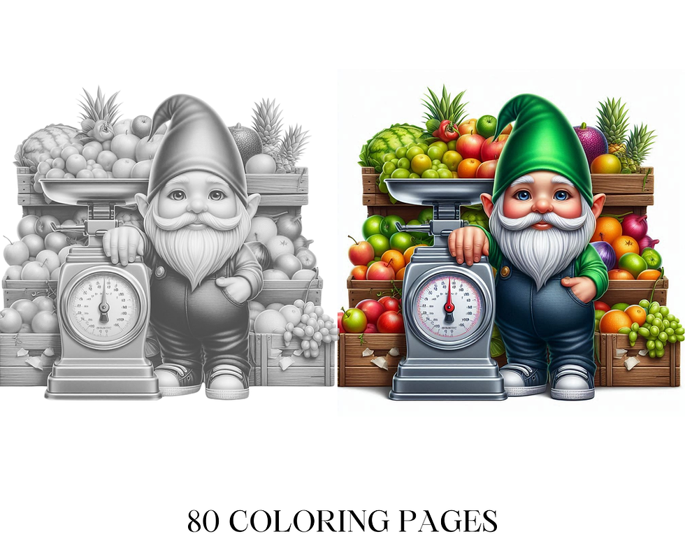 Miniature : Gnome At Work Coloring Pages