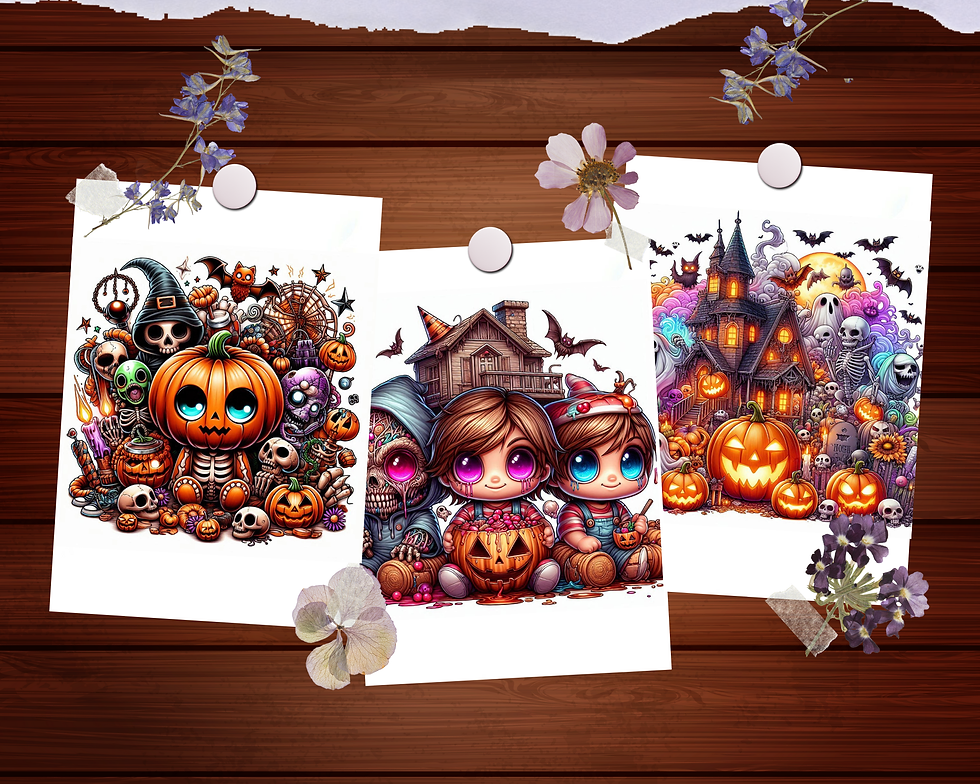 Miniature : Kawaii Halloween Vol 2 Coloring Pages