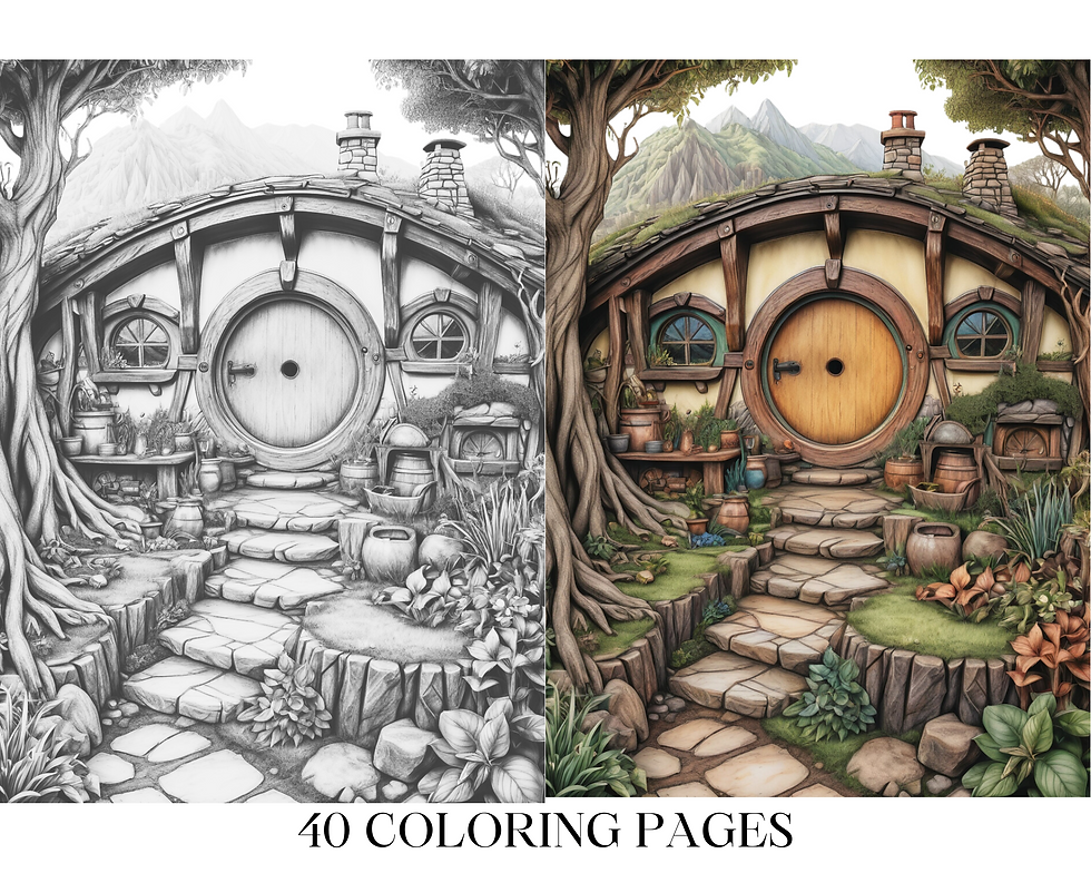 Küçük resim: Hobbit House Coloring Pages