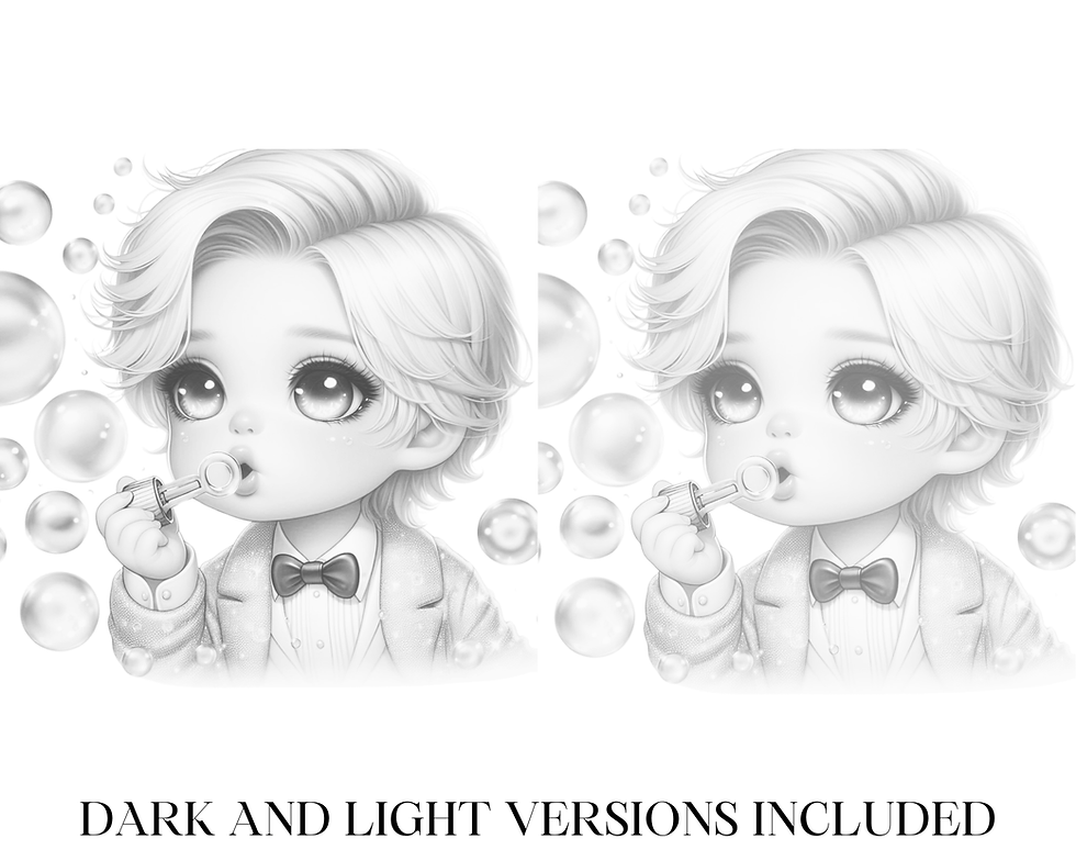 Miniaturbild: Chibi Baby Bubble Coloring Pages