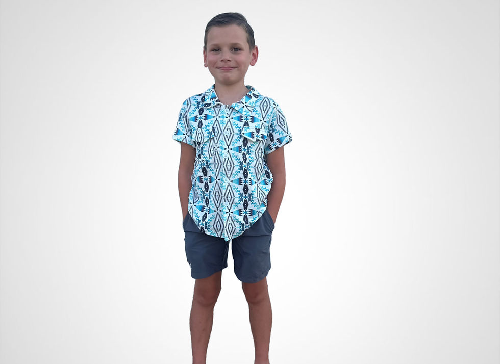 Thumbnail: Blue Short Sleeve Button Up 