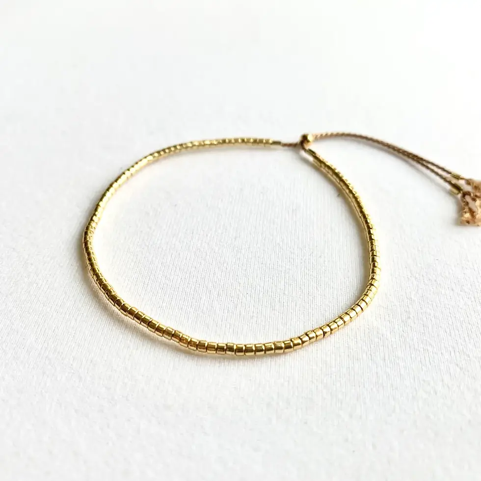 Bracelet Gold Japanese Beads