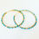 Thumbnail: Gold Filled Gemstone Hoop Earrings