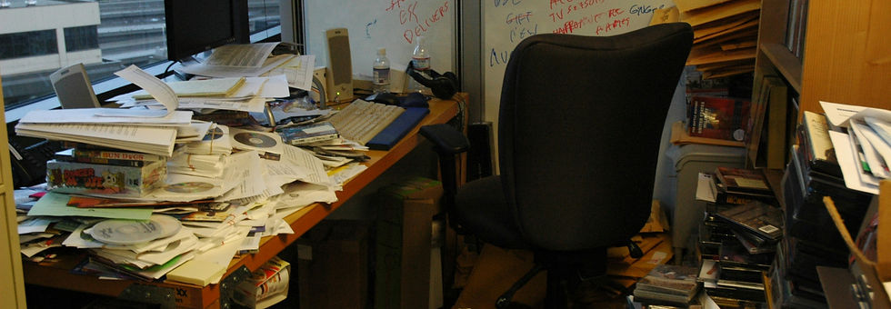 scattered office documents