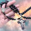 Thumbnail: Black Catholic Benedict Rosary with Wooden Crucifix & Steel Medallions – 12"