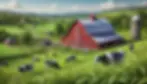 DALL·E 2024-12-12 14.46.45 - A realistic countryside scene featuring a traditional red woo