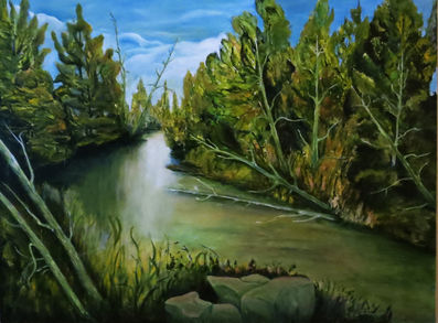 Lets Go Fishing Beaver Valley by artist Marilyn Black