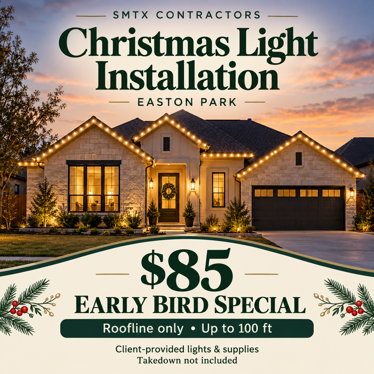 christmas lights installation