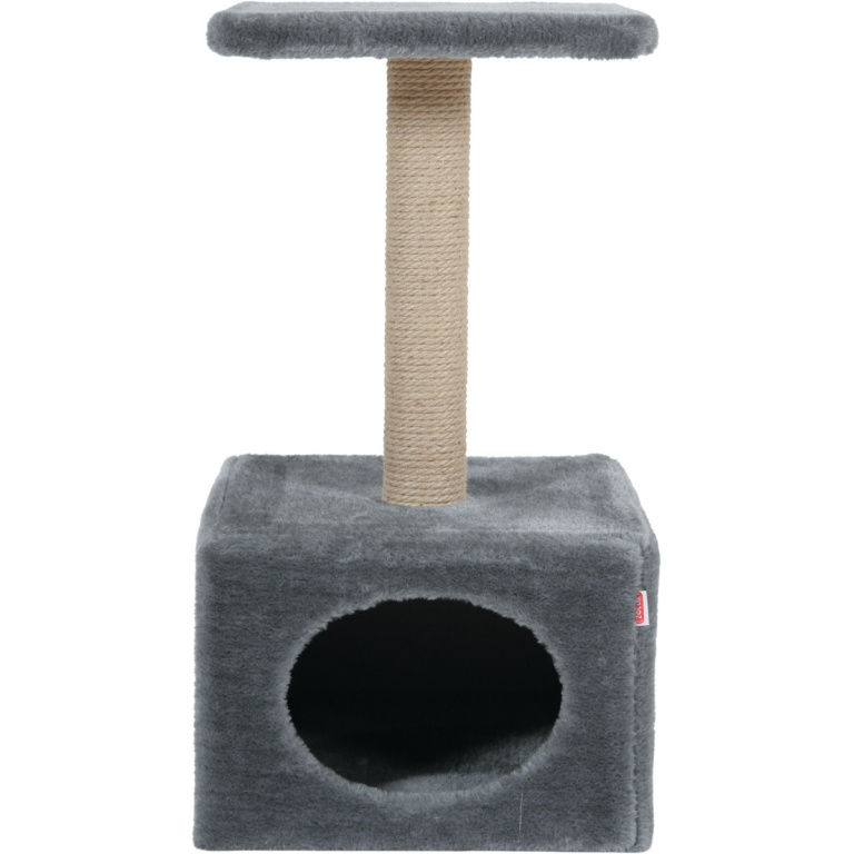 Драскалка Zolux SOLO CAT TREE – с къщичка и една площадка, 31см х 31см х 56см