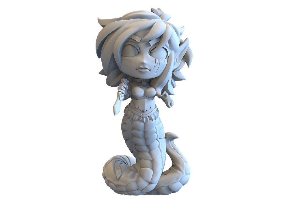 Thumbnail: Super Chibi Quest Nageeta Render Art