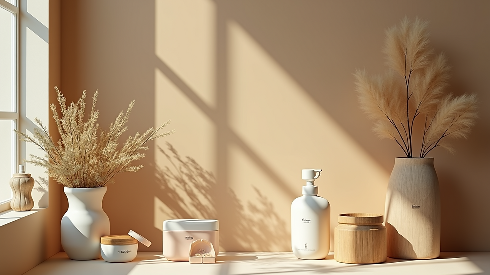 Eye-level view of a modern online store showcasing eco-friendly products